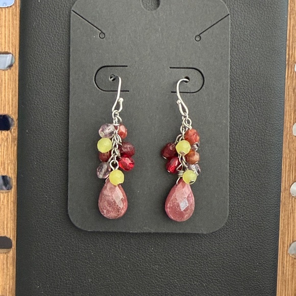 Multi-Color Dangle Earrings - Picture 3 of 3
